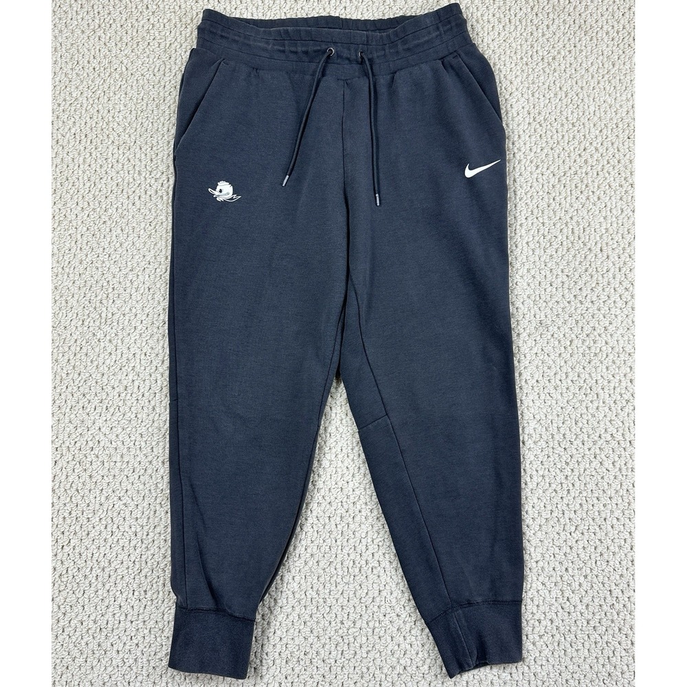 Nike Tech Fleece Jogger Womens M Gray Taper Ankle Pants Oregon Ducks Logo CW7255